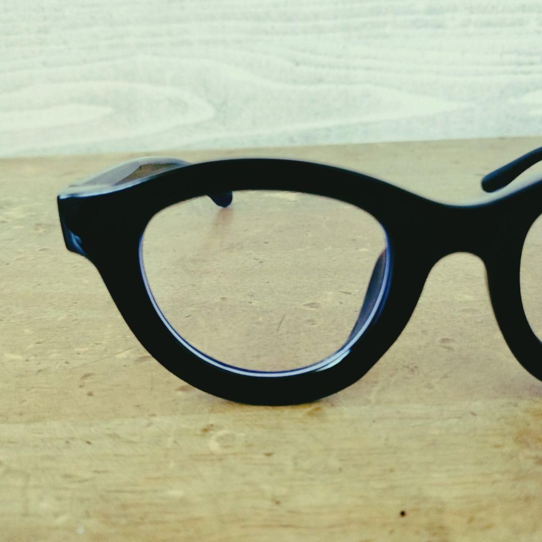 Manhattan Works ブラック 太縁フレーム 黒縁 メガネ 多角形