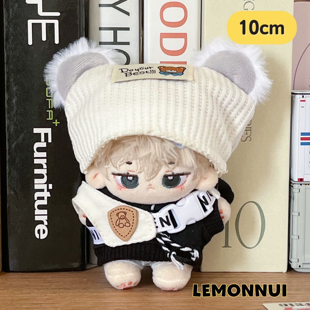 10cm 着せ替え ぬいぐるみ服 ぬい服 くま耳 帽子付き パーカー ぬい活