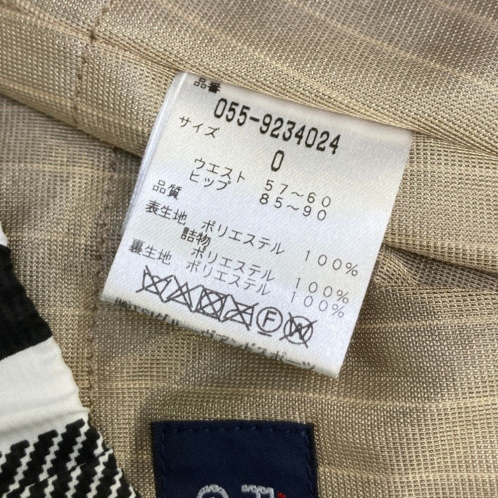 サイズ：0 PEARLY GATES パーリーゲイツ 蓄熱スカート チェック柄