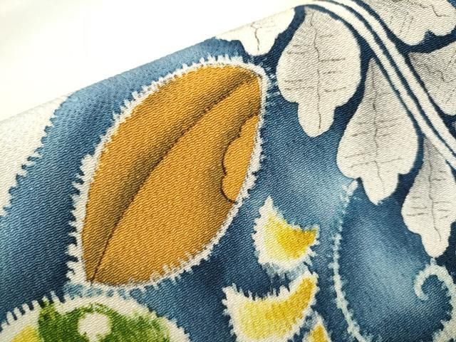 平和屋着物○九寸名古屋帯 辻が花 鬼しぼ縮緬 正絹 逸品 CAAT8327hy