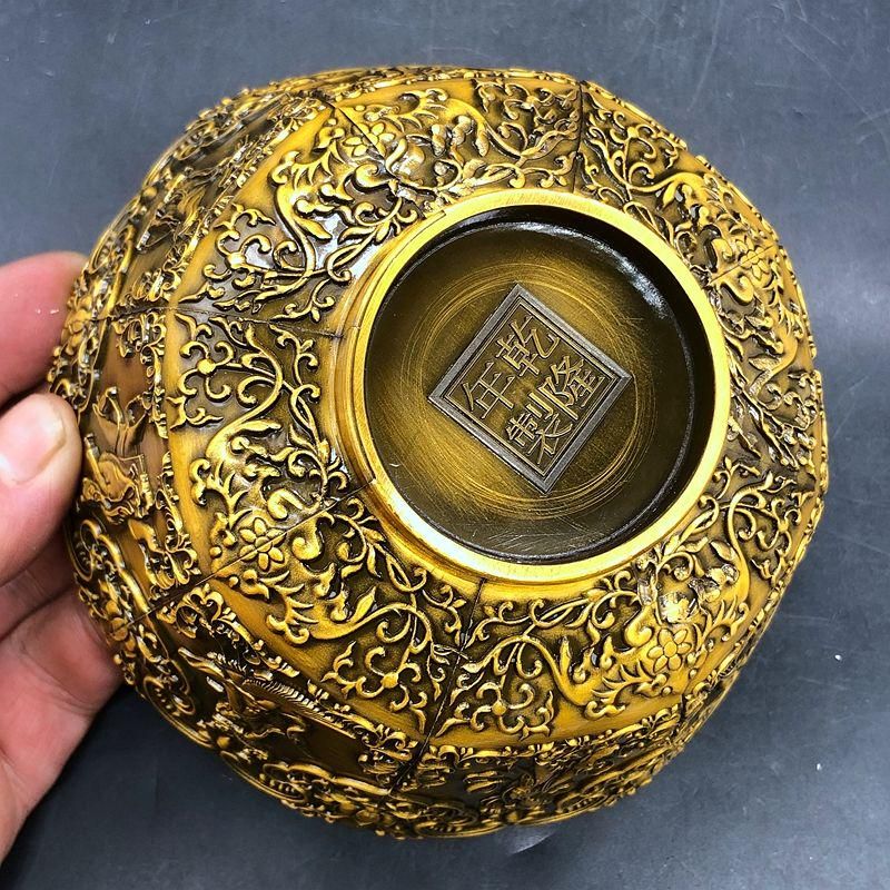 スーパーセール期間限定 銅細工 八仙過海碗 八仙碗 工芸品 装飾品 工芸品 美術品 置物 工芸品