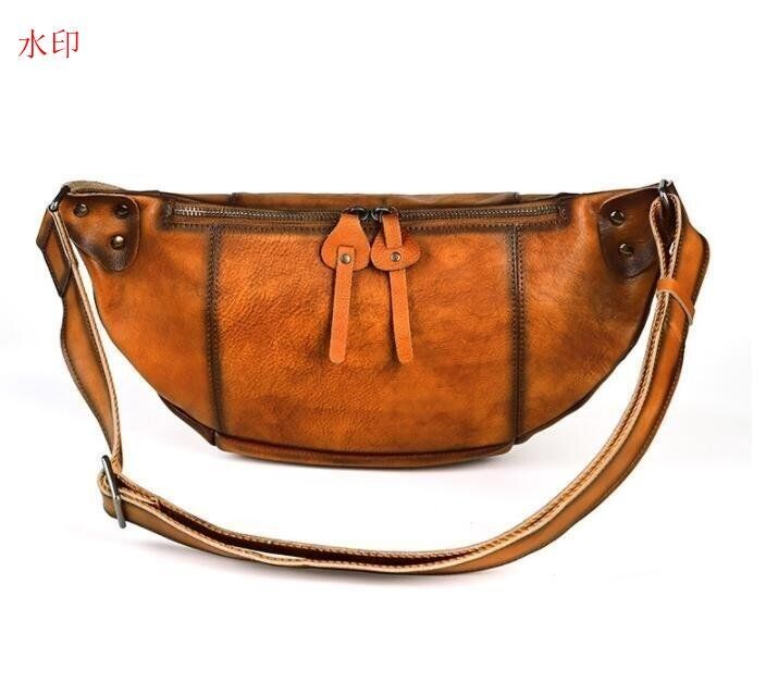 メンズバッグ 牛革 ボディバッグ 本革 登山旅行 アウトドア ワン