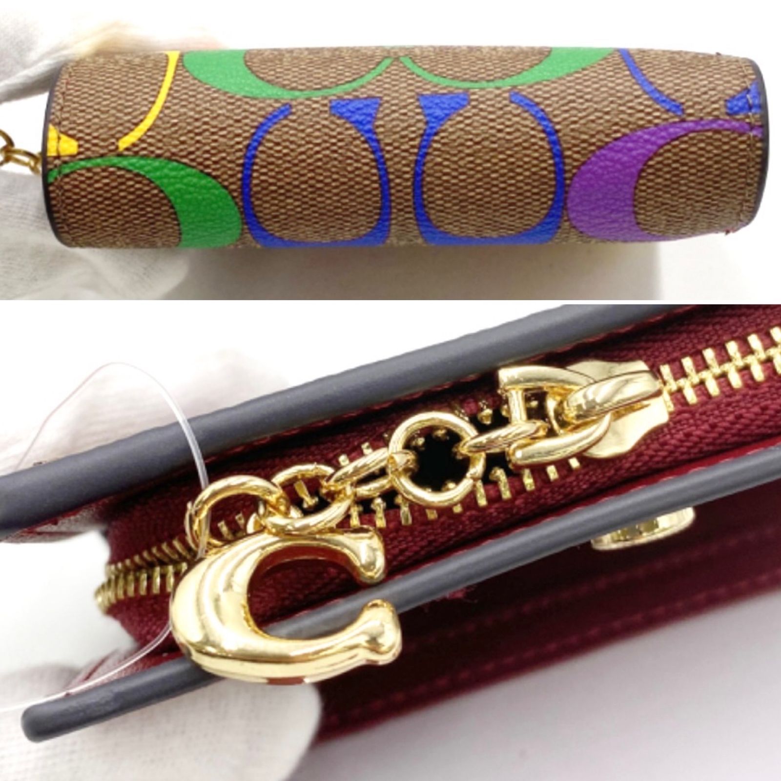 コーチ COACH 二つ折り財布 財布 レインボー シグネチャー