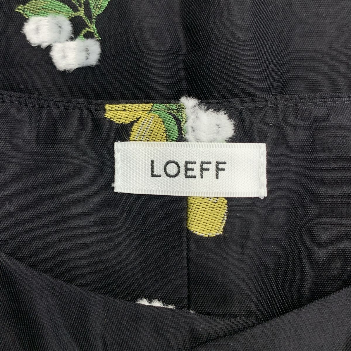 LOEFF / ロエフ レモン ジャガード ベスト ブラウス / 総裏地 美品】 LOEFF / ロエフ | レモン ジャガード ベスト ブラウス