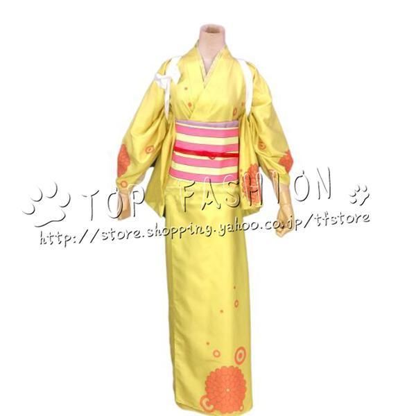 ONE PIECE ワンピース ワノ国 風 菊の丞 コスプレ衣装 着物 ウィッグ 靴 道具別売り