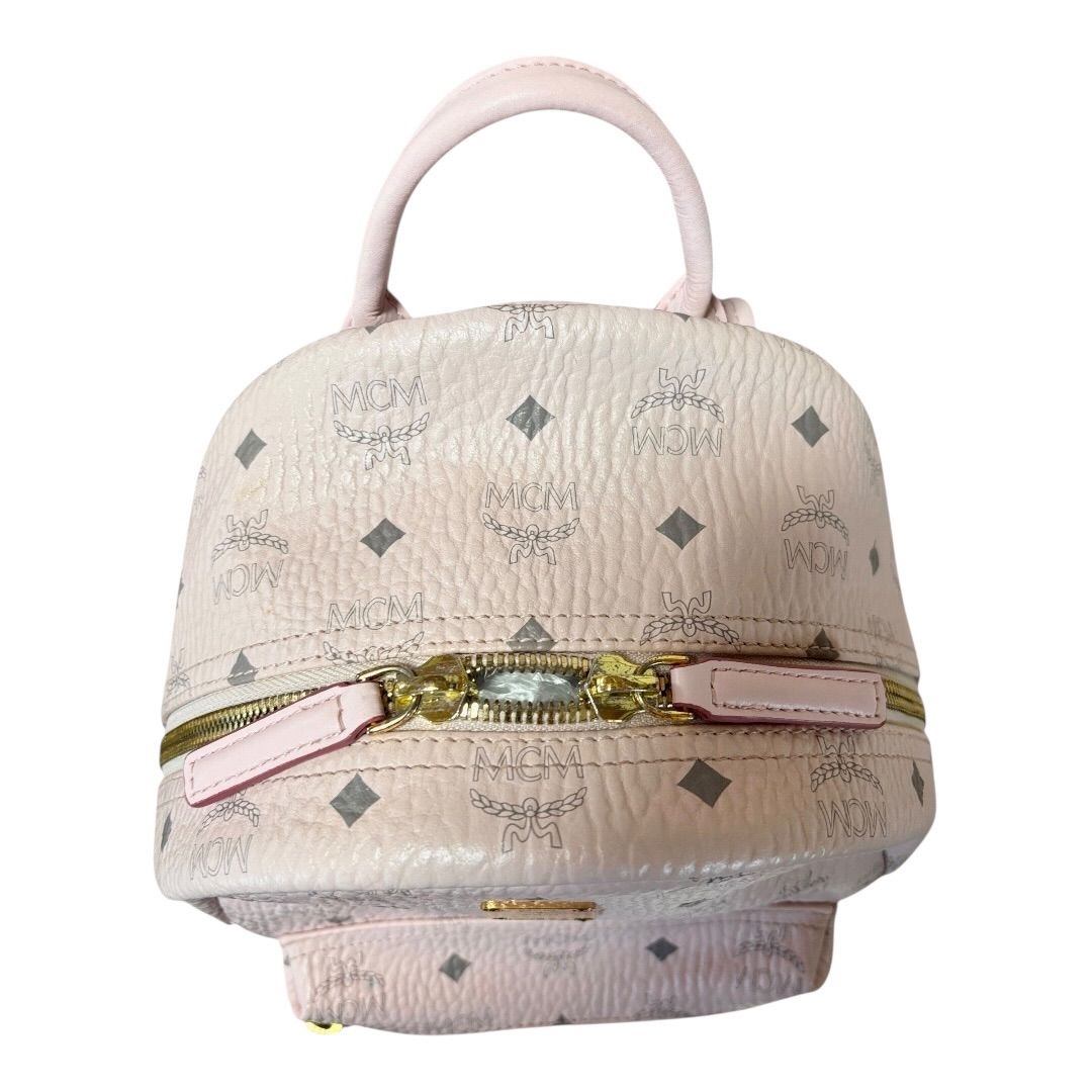 MCM ヴィセトス柄パウダーピンクリュック正規品Sサイズ良品