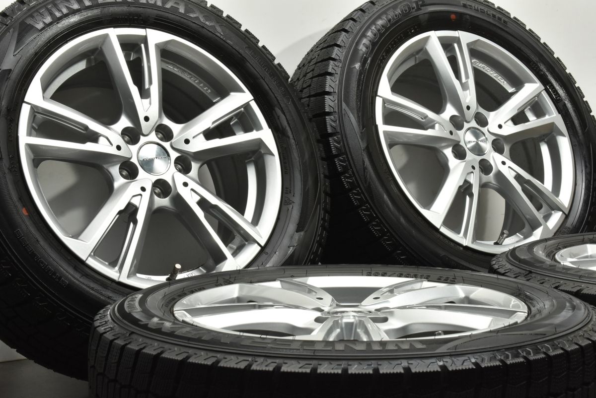 バリ溝 ユーロテック 16in 6.5J 47 PCD100 ダンロップ ウィンターマックス WM02 205|60R16 VW T-Cross スタッドレス 交換用