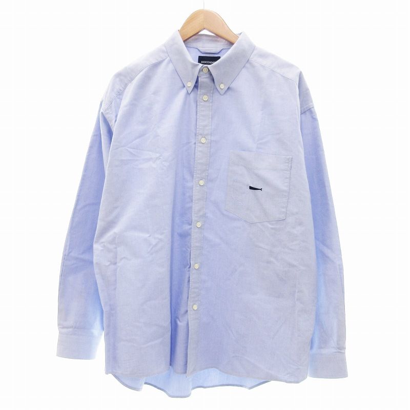 ディセンダント DESCENDANT 20AW KENNEDY’S/B.D LS SHIRT オックスフォードシャツ 長袖 BD 3 青 ブルー /JS