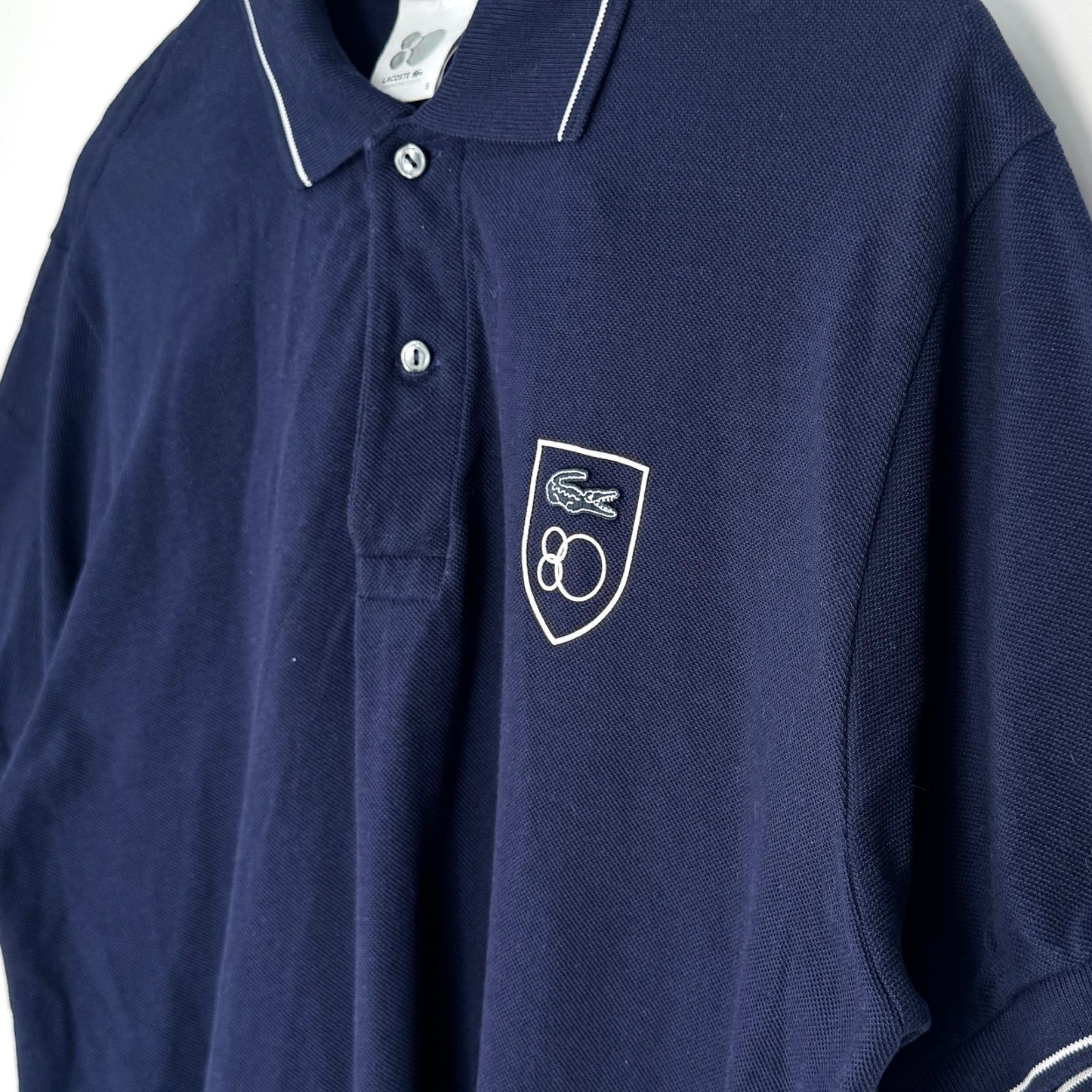 LACOSTE 80周年記念 ポロシャツ サイズ5 XL相当 ネイビー