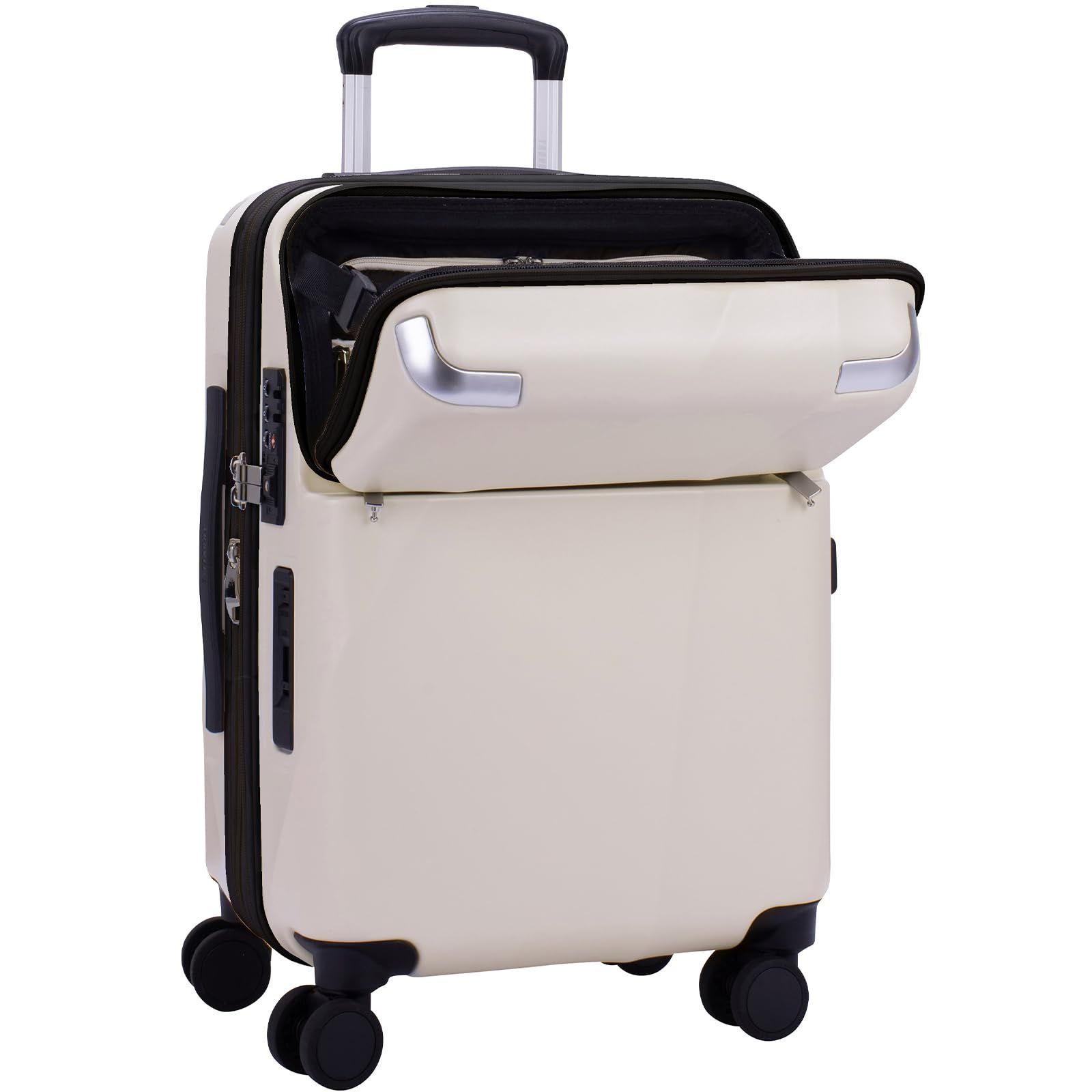 フロントオープン トップオープン ストッパー付き 拡張機能付き 機内持ち込みサイズ 35L 43L ジッパーキャリー 53 cm スーツケース 3.6kg シエラ トラベリスト 76-25090