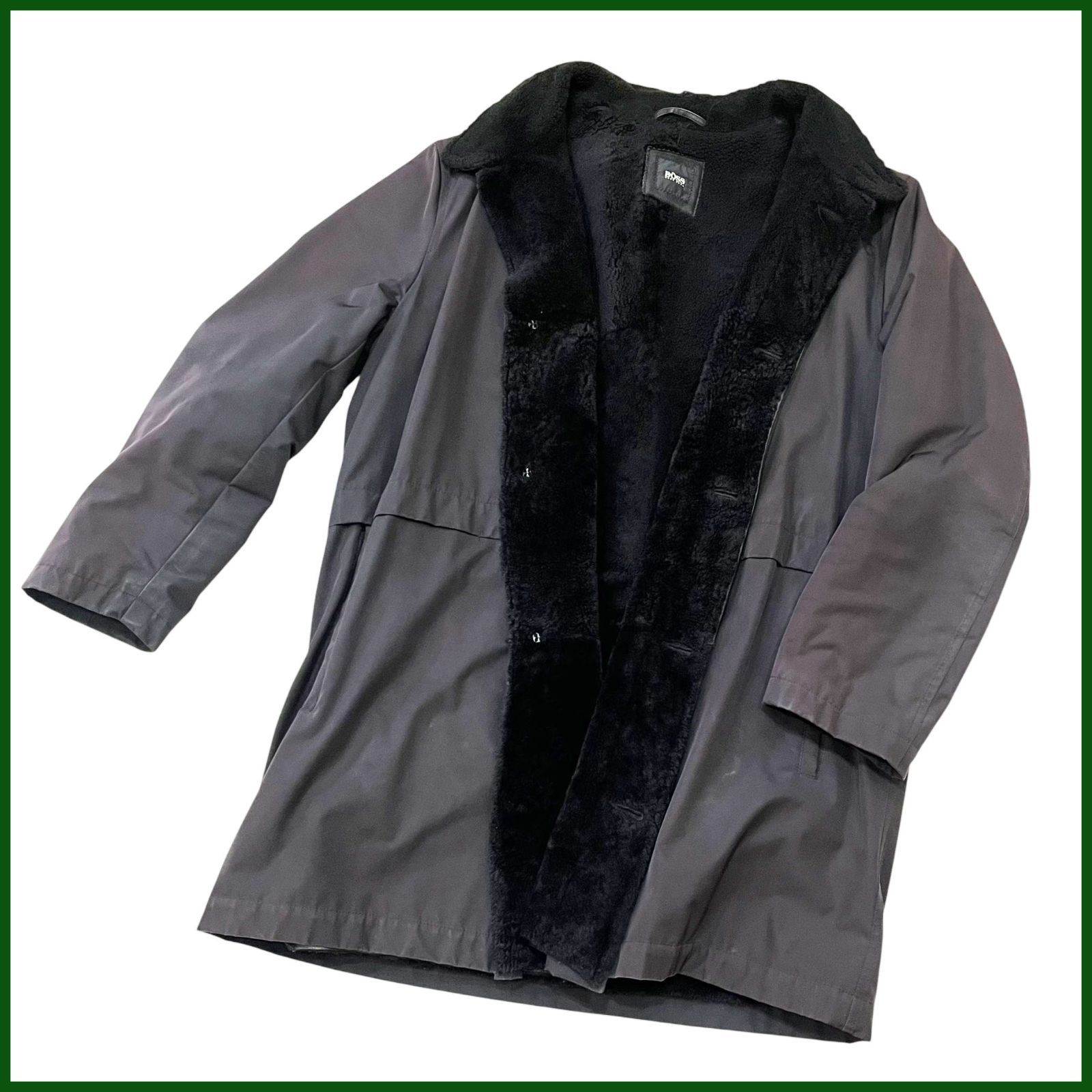 中古○HUGO BOSS/ヒューゴボス○裏ボアコート シープスキン