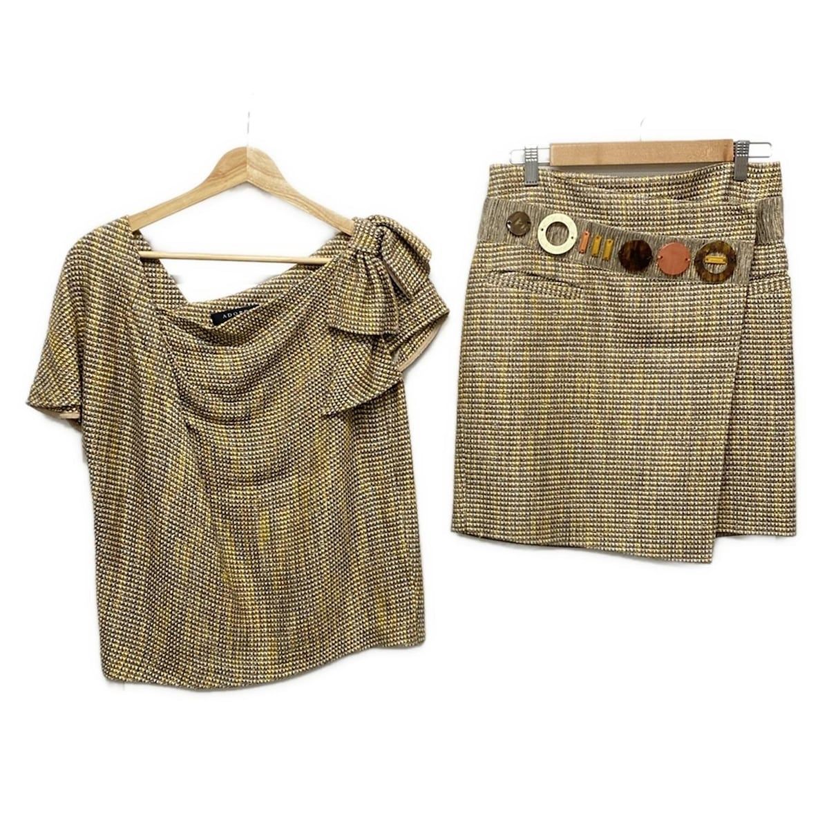 ADORE アドーア スカートセットアップ レディース - ベージュ×黒×マルチ