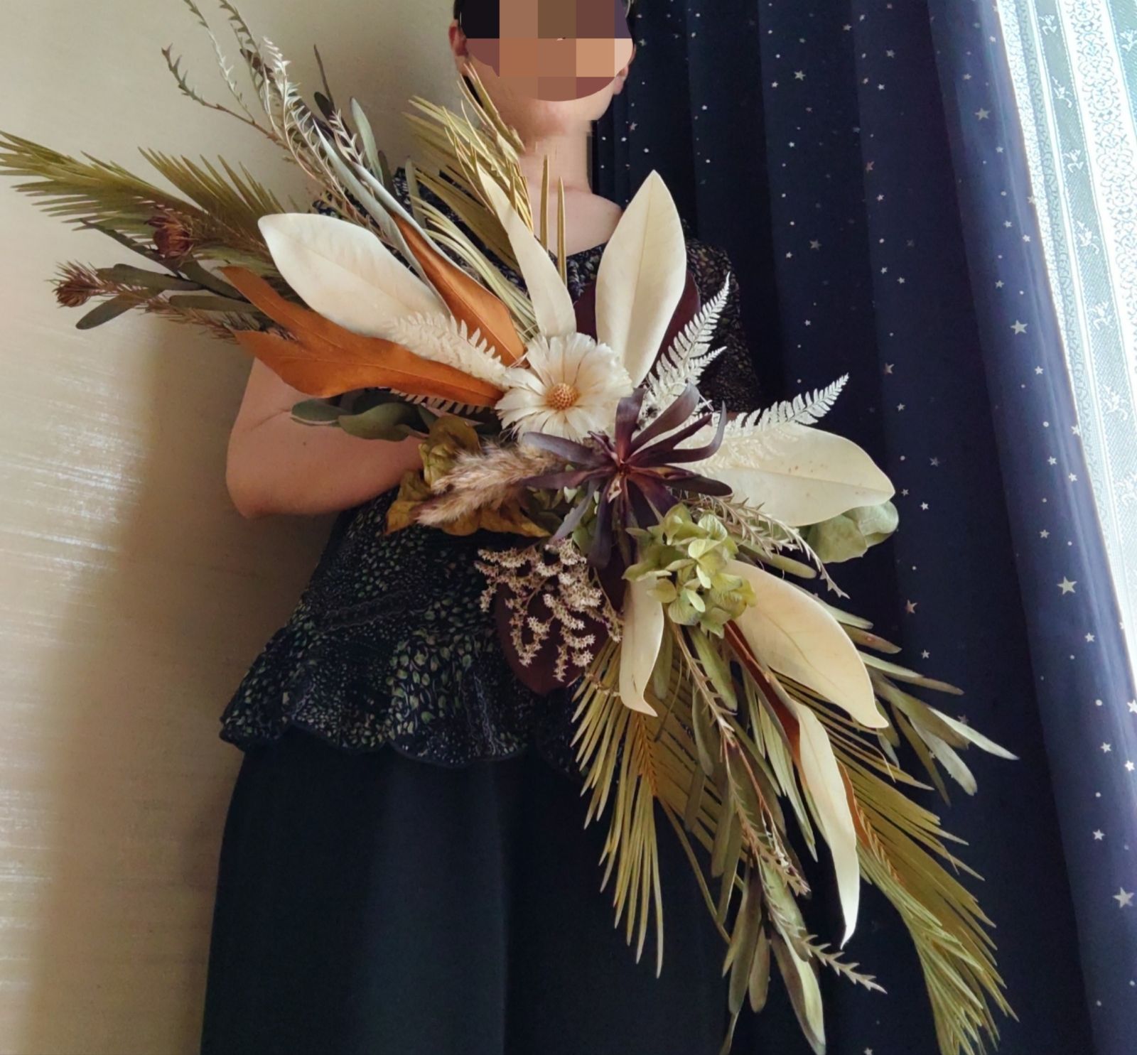 ドライフラワー アーチ風 待ち遠しい 壁掛け インテリア ニューボーン  