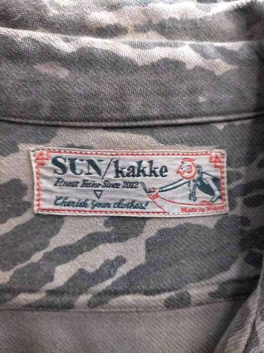 サンカッケー SUN/kakke レオパード柄 オープンカラーシャツ メンズ