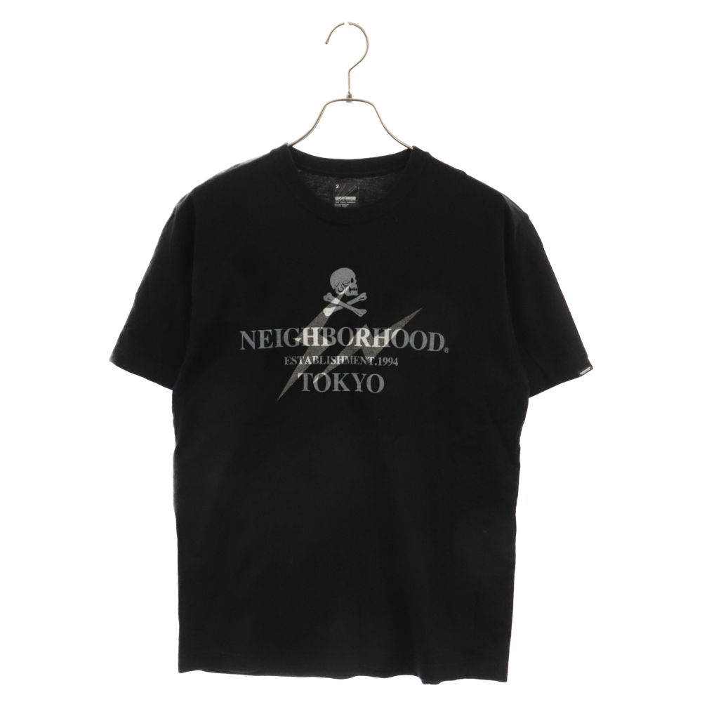 NEIGHBORHOOD (ネイバーフッド) ×FRAGMENT スカル プリント クルーネック 半袖カットソー Tシャツ ブラック - メルカリ