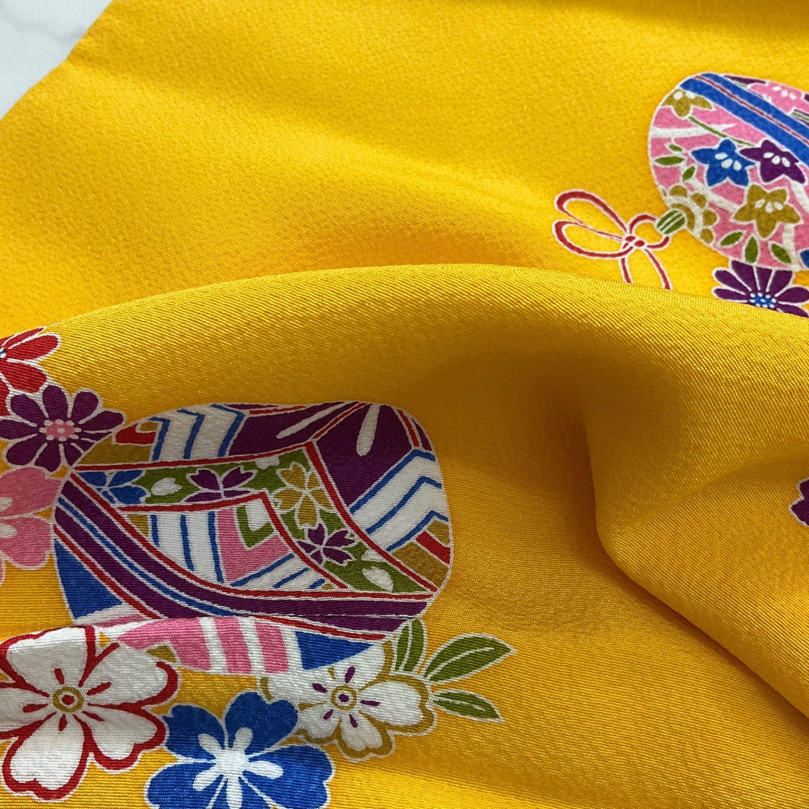 ◇kimono+one◇7歳くらい用◇子供着物◇上質な丹後ちりめん◇友禅