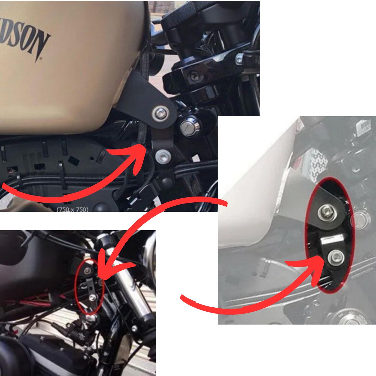 ハーレーダビッドソン 28-76mm ガソリンタンク リフトアップ ステー