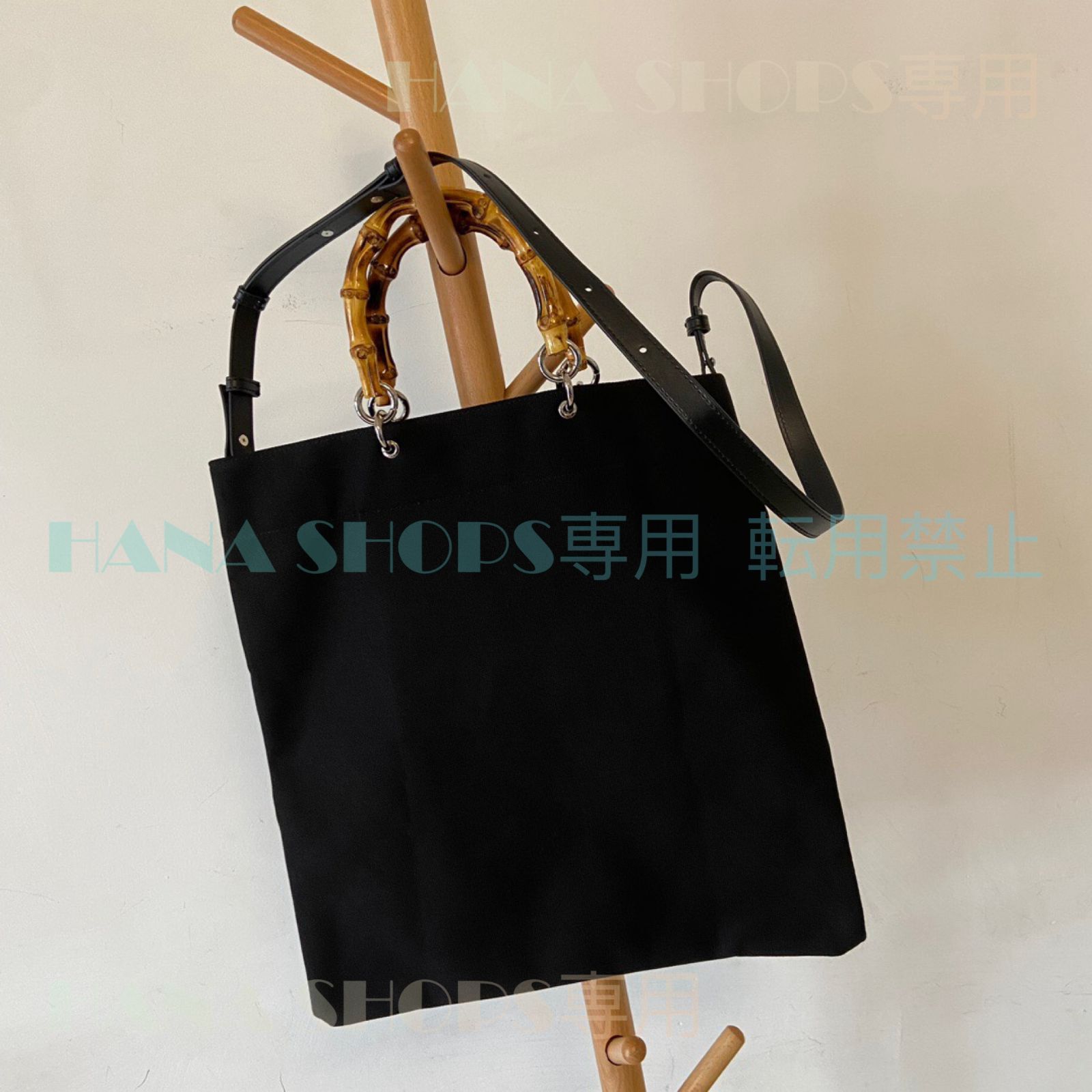 人気 美品 JIL SANDER ジルサンダー BAMBOO SHOPPER SQUARE ファッション レディース 2way バッグ バンブーハンドル ロゴプリント トートバッグ ハンドバッグ ショルダーバッグ ブラック