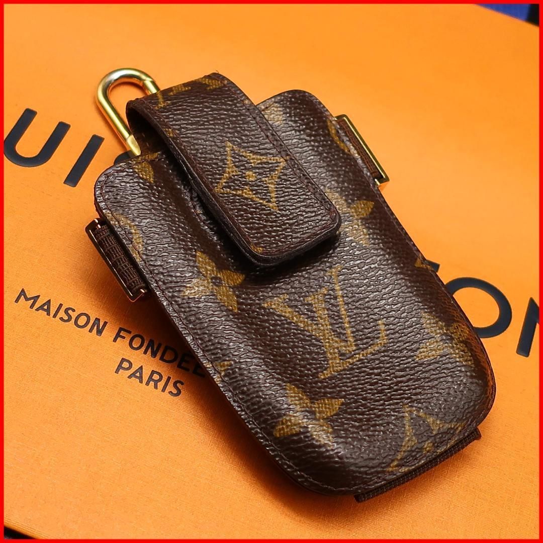 ヴィトン Louis Vuitton モノグラム Monogram エテュイテレフォン ヴィンテージ Vintage M63064 ショッパー Authentic Mint