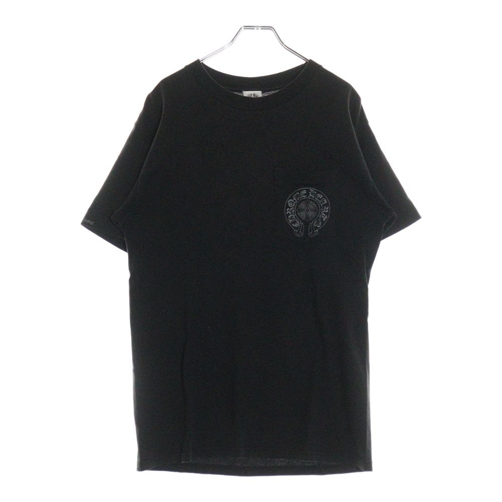 クロムハーツ　S クロスバックプリント ルーズネック 半袖Tシャツ 黒 CHROME HEARTS Cross クロムハーツ Tシャツ バッククロス