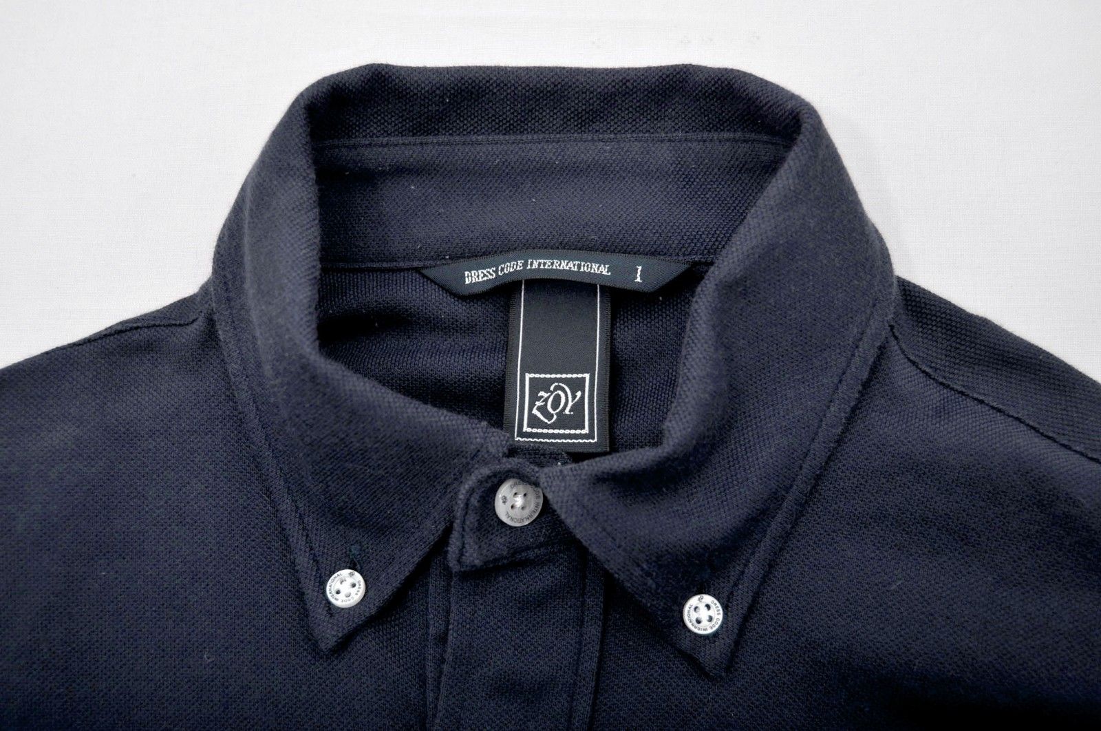 中古 メンズ ゾーイ ZOY 長袖ポロシャツ 1(M) 紺 ネイビー