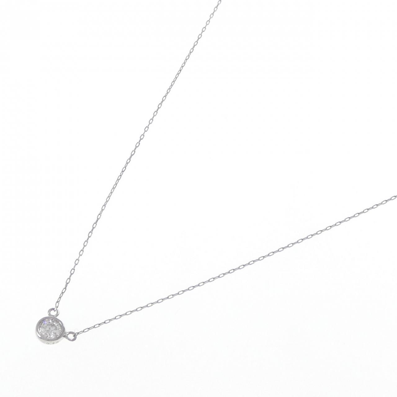 PT950|PT850 ソリティア ダイヤモンド ネックレス 0.10CT