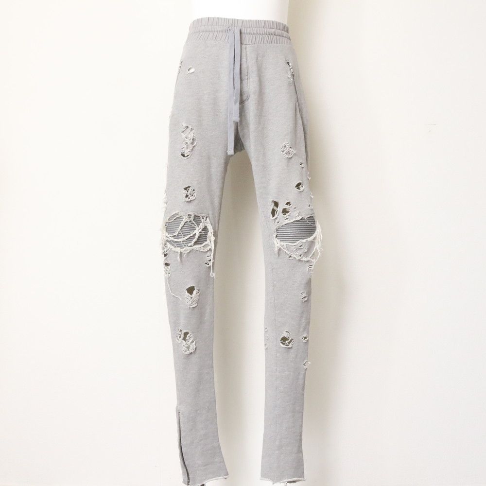 AMIRI ダメージ加工 グレー スエットパンツ