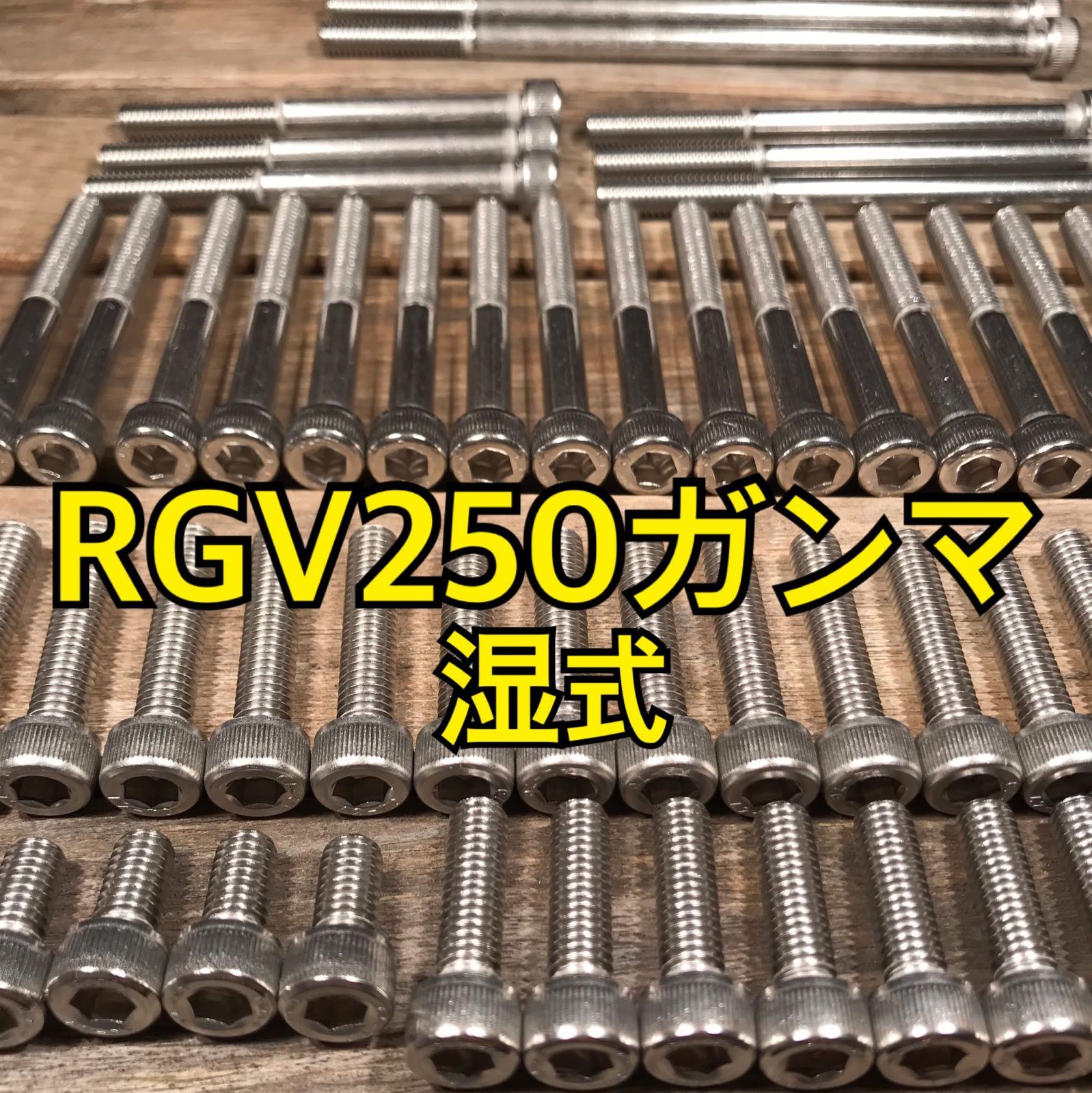 ステンレス製 RGV250ガンマ 湿式 VJ22A 左右エンジンカバーボルト 合計18本 - メルカリ