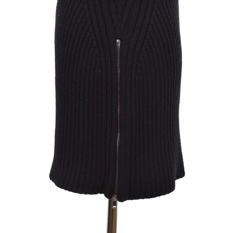 未使用品 マックスマーラ MAX MARA 白タグ ニットベスト タートルネック サイドジップ ウール L 黒 ブラック 11-36-62733 レディース マックスマーラ MAX MARA 白タグ ニットベスト タートルネック