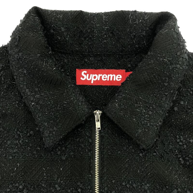 中古】Supreme Boucle Zip Up Shirt XL ブラック シュプリーム[66