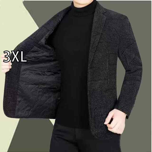 [3XL]メンズ  服 シンプル ファッション オシャレ 大人 かっこいい 大きいサイズ ストリート 紳士服 ウール スーツ コットン ジャケット ビジネス フォーマル 秋冬 スリム