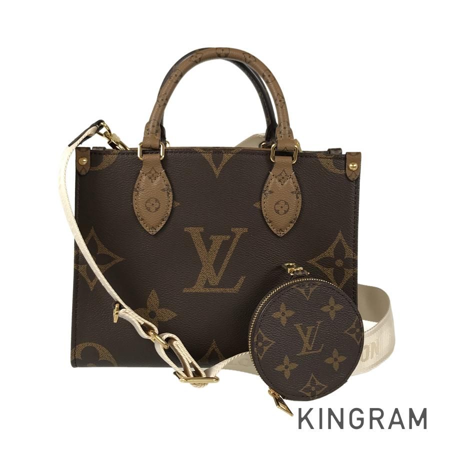 ルイ・ヴィトン LOUIS VUITTON モノグラム ジャイアント モノグラム リバース オンザゴー PM M46373 PVC ハンドバッグ ssh【中古】