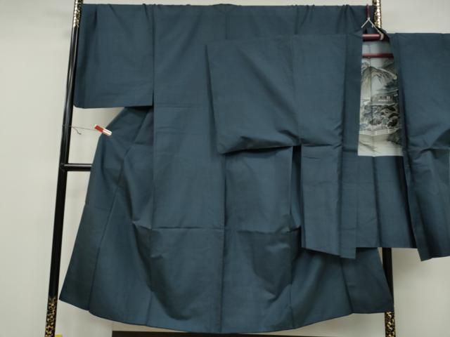 平和屋着物●男性 本場大島紬 アンサンブル 100亀甲 総詰め キングサイズ 正絹 CAAY5055ut