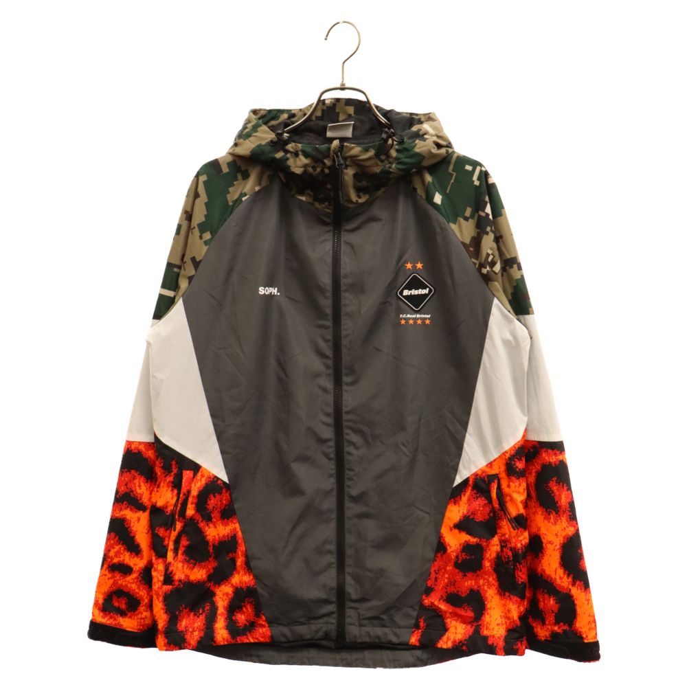 F.C.R.B./F.C.Real Bristol/FCRB (エフシーアールビー/エフシーレアルブリストル) 19AW MULTI PATTERN  TRAINING JACKET ジップアップ ナイロンジャケット オレンジ FCRB-192030 - 激安！