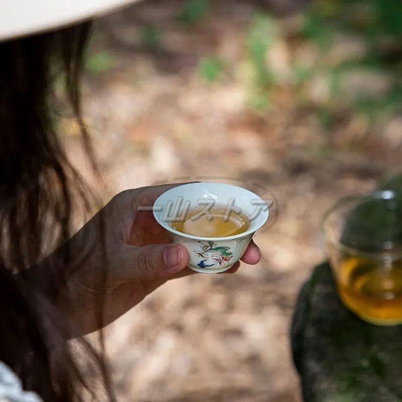Sゝゝ（エス）湯呑 4個 中国博山 油滴天目 雨滴 山東 酒盃