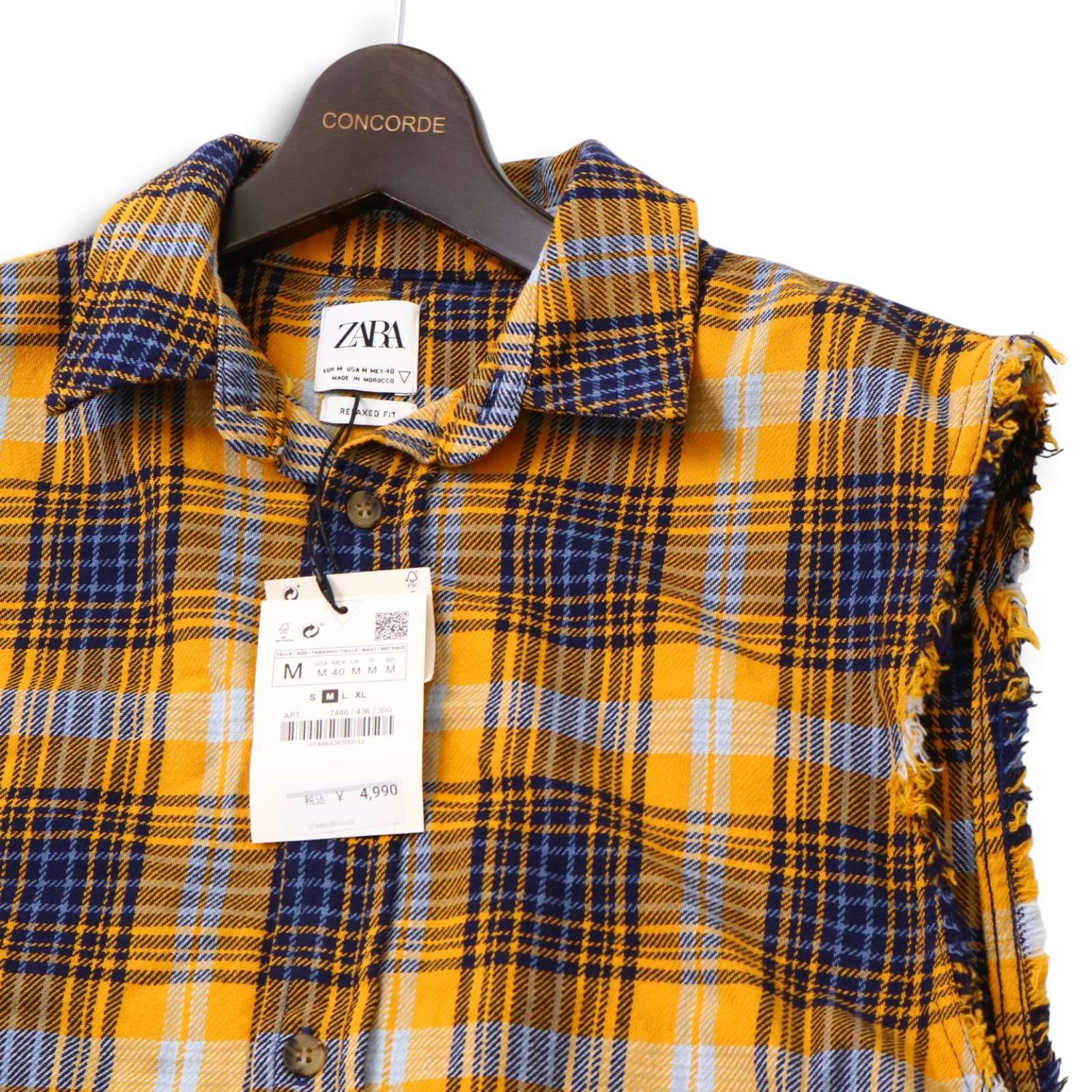 新品 未使用】 ZARA ザラ マン 現行タグ☆ 秋冬 フリンジ ノースリーブ 