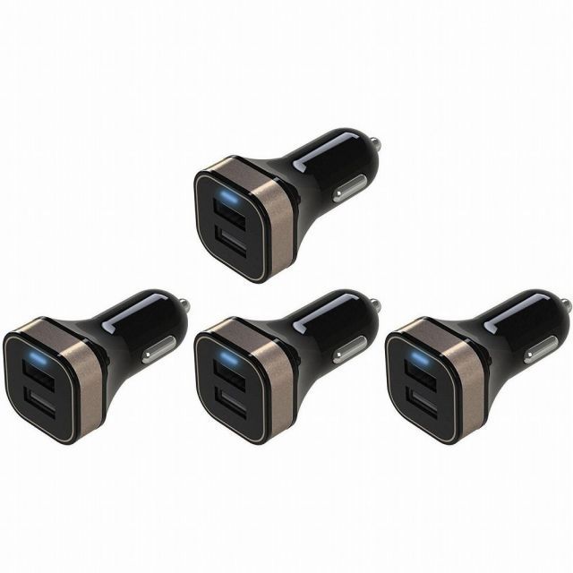 アークス - 車載用 USB充電器 2ポート 2.4A ゴールド - X-185 4個セット