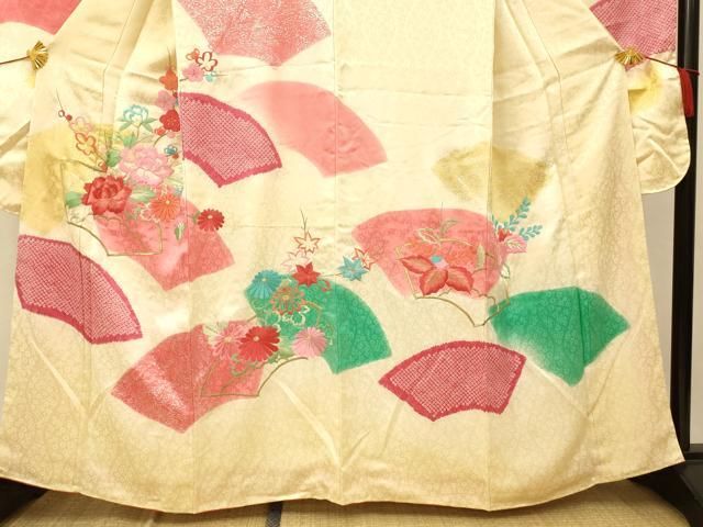 平和屋着物□豪華振袖 総刺繍 枝花文 暈し染め 金銀糸