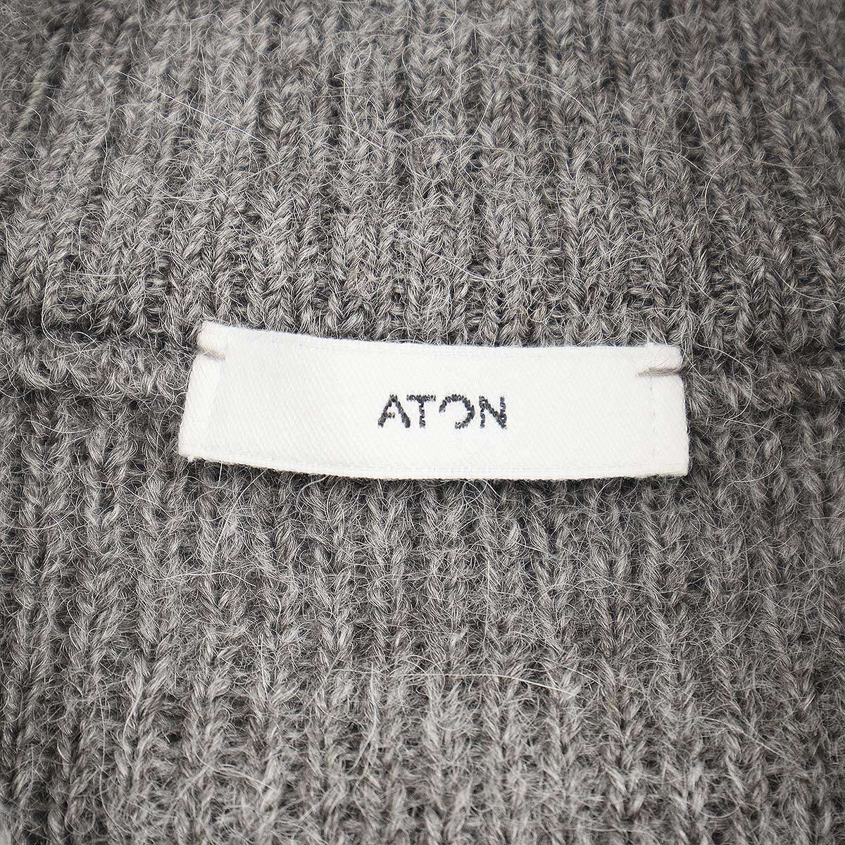 セーター ニット ATON / エイトン : HIGHLAND WOOL ALPACA DRIVERS KNIT : KRAGCW0916「COR」 ATON（エイトン）の「ATON(エイトン) HIGHLAND WOOL ALPACA DRIVERS