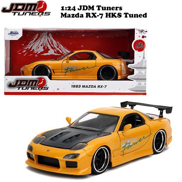 JADATOYS 1 24 JDM TUNER 1993 Mazda RX-7 HKS Tuned ミニカー