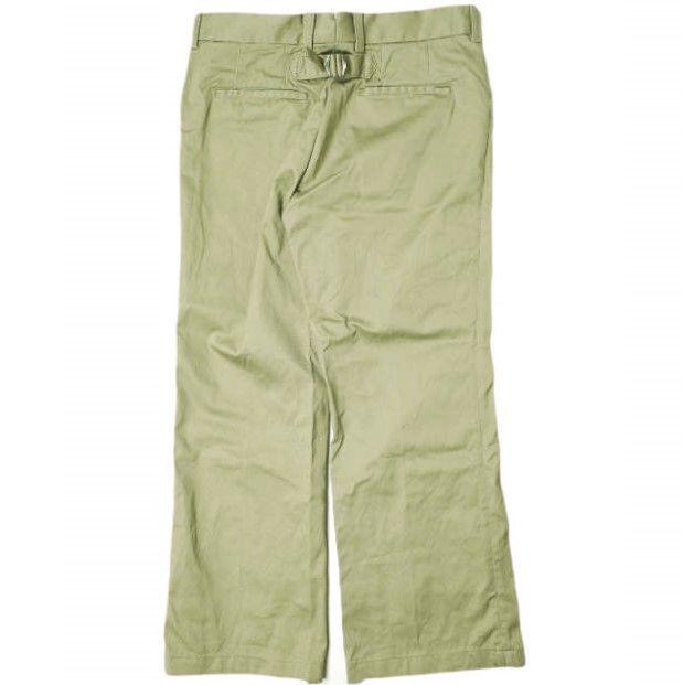 TANAKA x WISM タナカ ウィズム 23AW 別注 ST-168 COTTON FLARE TROUSERS BRAD FLARE コットンフ トラウザーズ 23030597009530 33 カーキ チノパンツ ボトムス g19001