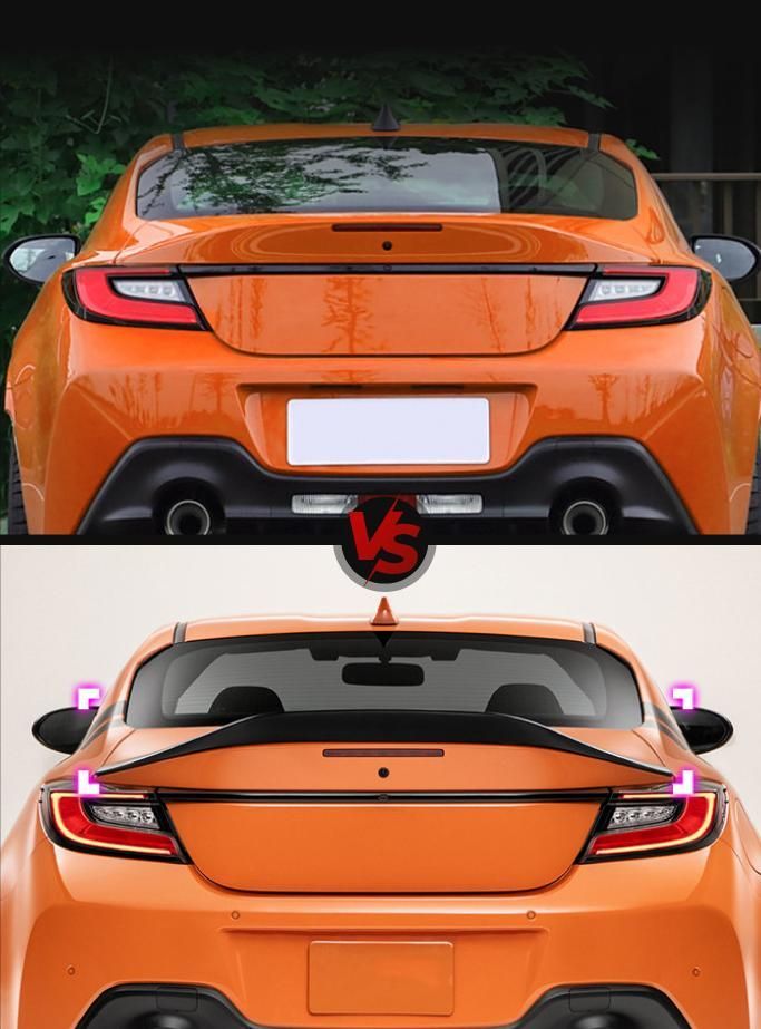 GR86 BRZ 2025 ABS製 リアウィング スポイラー 尾翼 ピアノブラック カーボン調 車体用