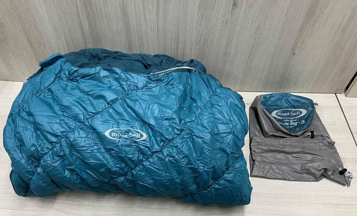 mont-bell Spiral Burrow Bag #3 青 寝袋 mont-bell モンベル＞ Spiral Burrow Bag #3 スパイラル
