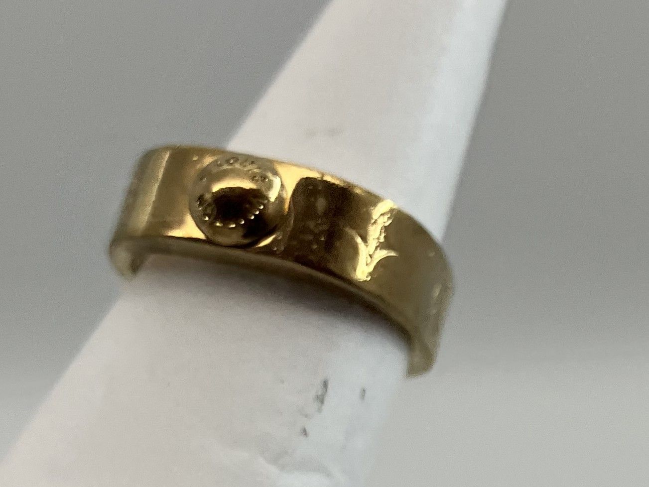 美品 ルイヴィトン 16号 現行 リング ナノ グラム エナメル モノグラム LOUIS VUITTON - 美品 ルイヴィトン 16号 現行 リング ナノ グラム