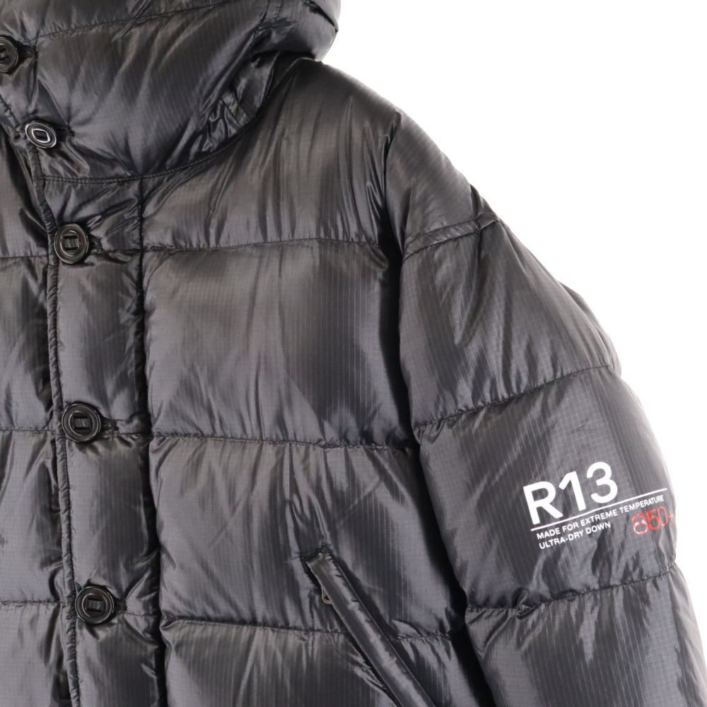R13 (アールサーティーン) 21AW×Brumal Long Anorak Puffer Jacket ブルーマル ロングパファーダウンジャケット  R13M1431D-01 ブラック