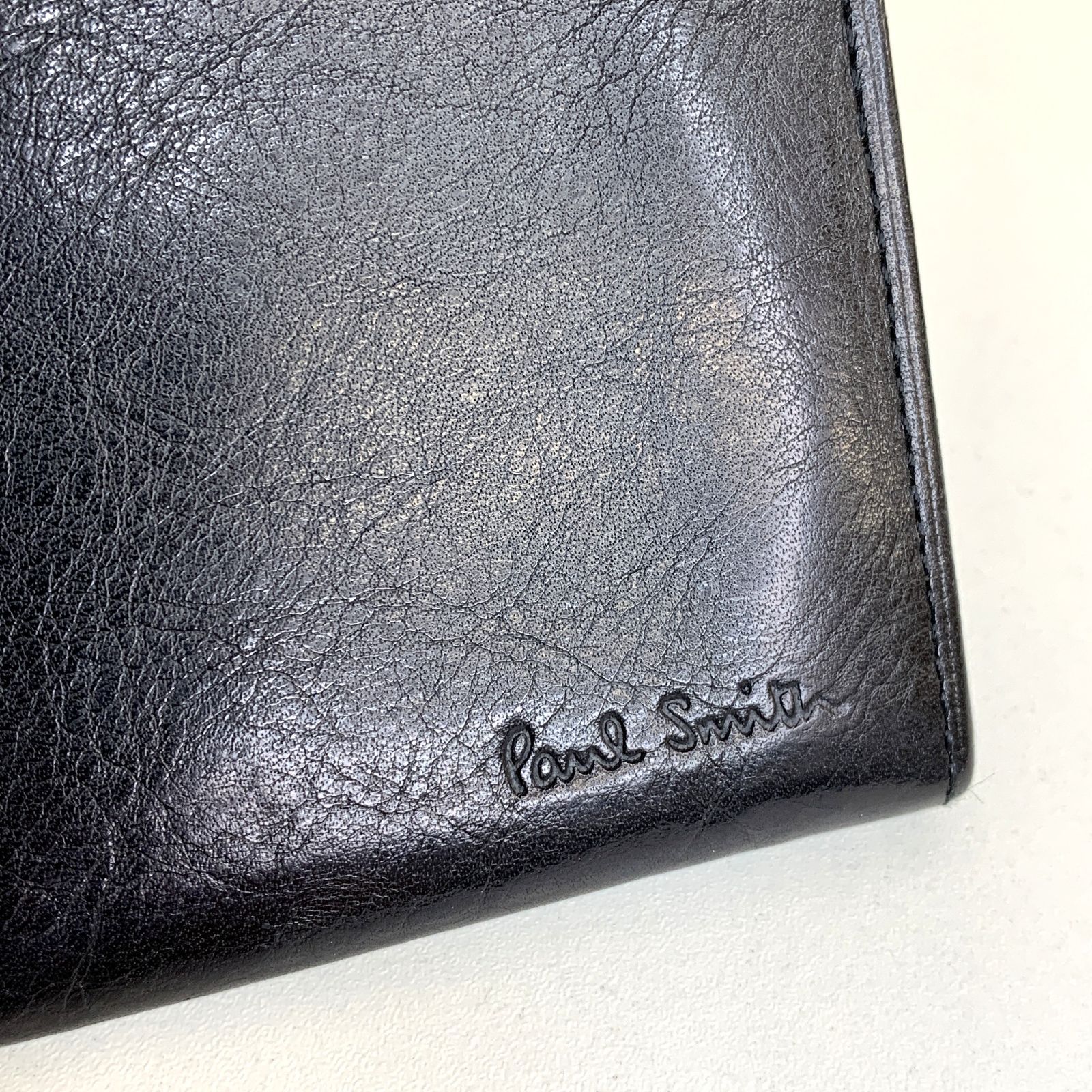 中古品】Paul Smith 二つ折り 長財布 ポールスミス レザー