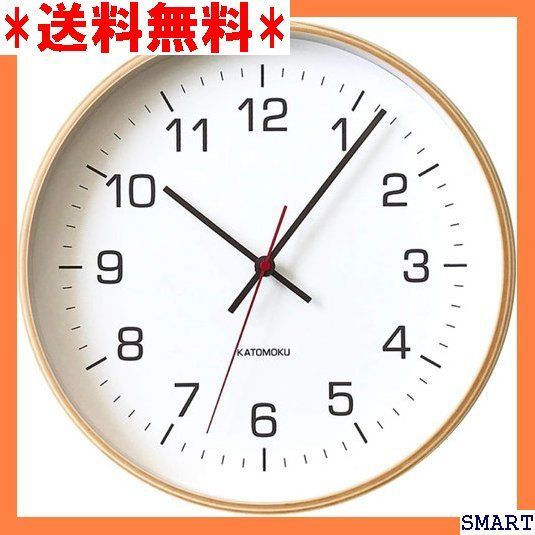 ☆人気_Z024 KATOMOKU plywood wall clock 61 チュラル 電波時計 連続