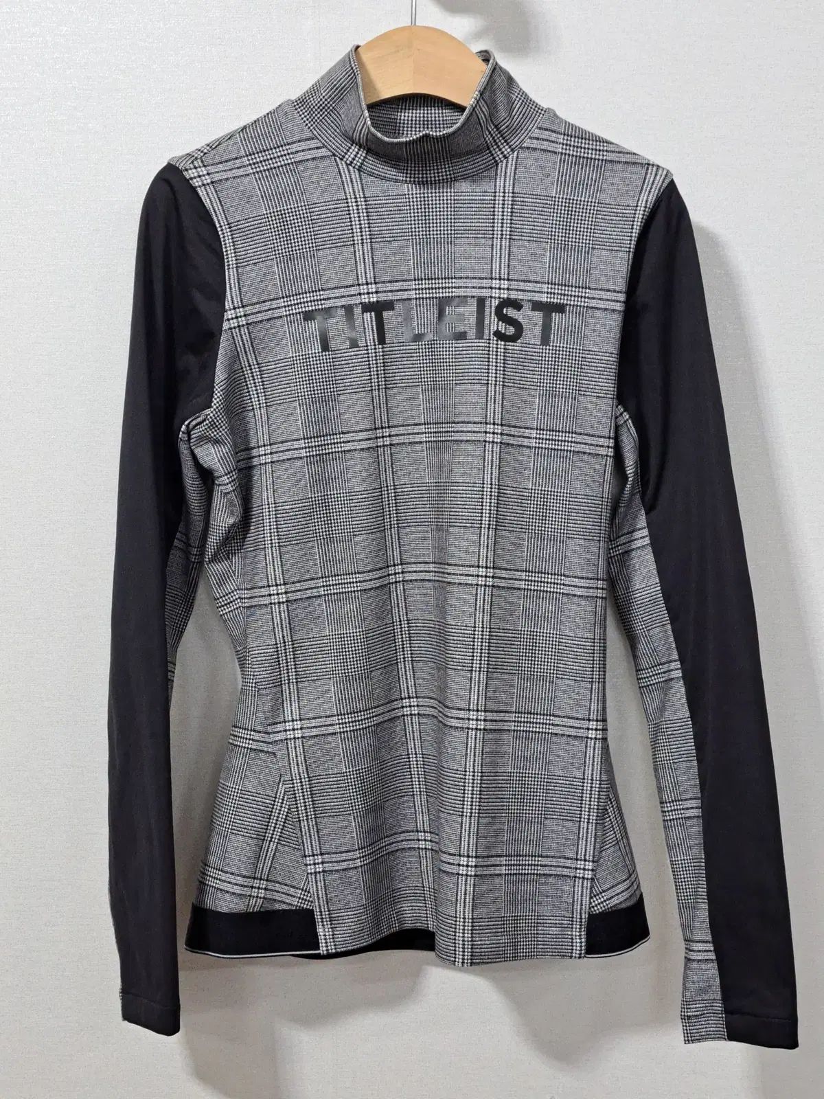 タイトリスト レディース チェック パターン モックネック Tシャツ S