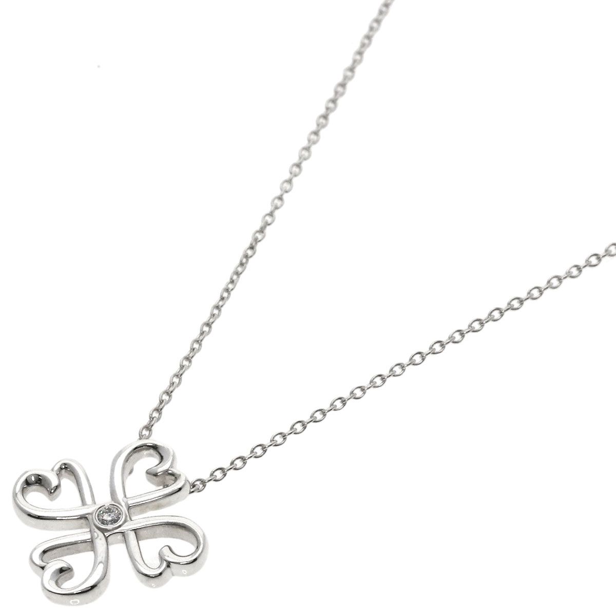 Tiffany & Co. クローバー ラビングハート ペンダント ネックレス