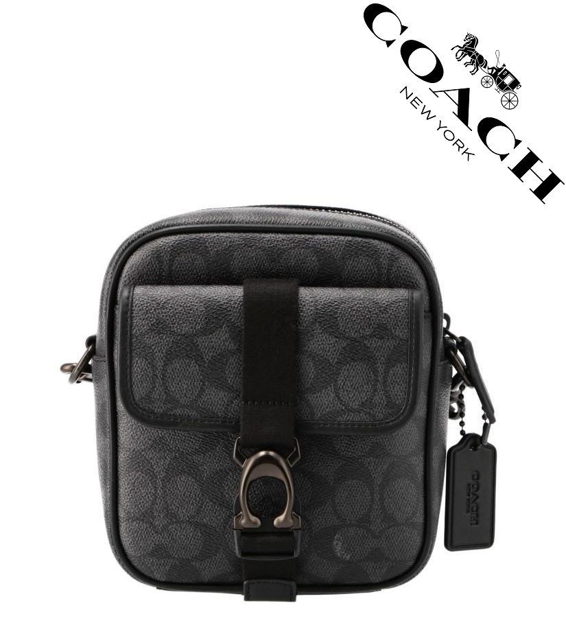 【セール中】COACH コーチバッグ CK969 チャコール×ブラック クロスボディー ボディーバッグ ショルダーバッグ 斜めがけバッグ アウトレット品 新品未使用